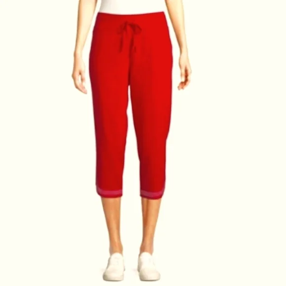 st John's Bay French Terry Capri Pants - Picture 1 of 10